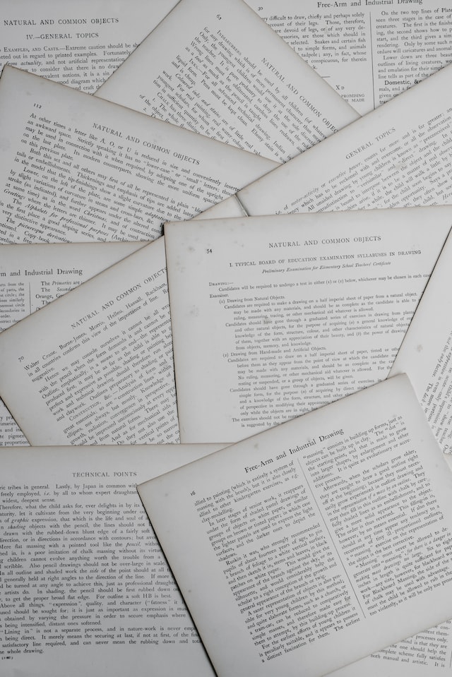 a lot of studying documents
