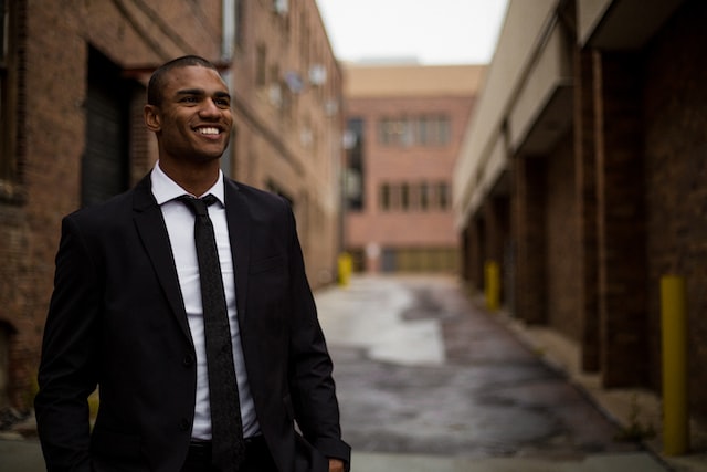 businessman smiling
