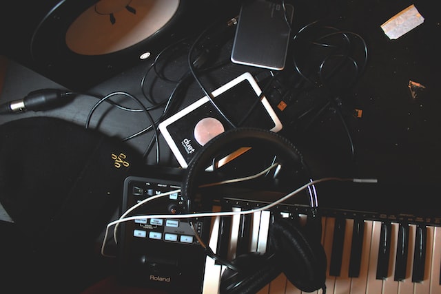 music instruments on the table