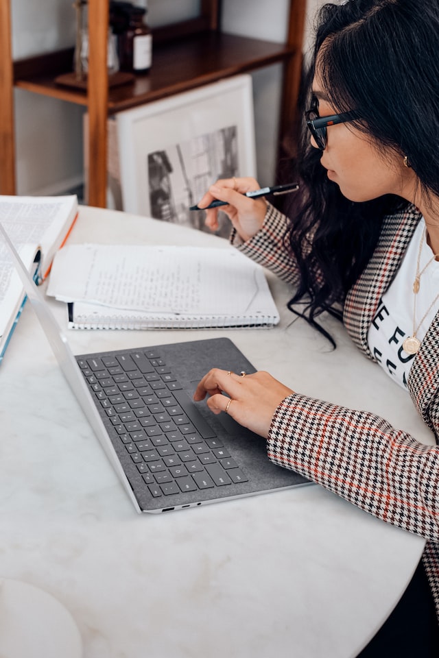 person studying