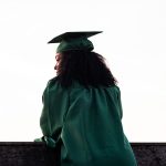 person wearing academic uniform