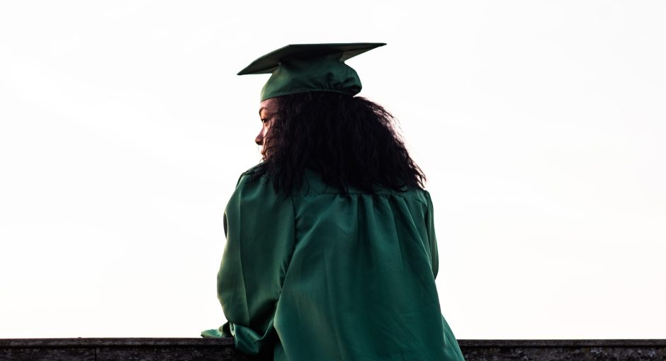 person wearing academic uniform