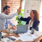 woman and mentor get success